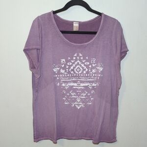 Prairie Mountain Purple Grand Canyon National Park Women's T-shirt Size XL